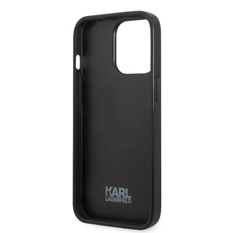 Etui na telefon iPhone 13 Pro Karl Lagerfeld Flower Ikonik szare