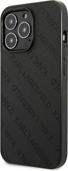 Etui na telefon iPhone 13 Pro Karl Lagerfeld czarne Perforated Allover