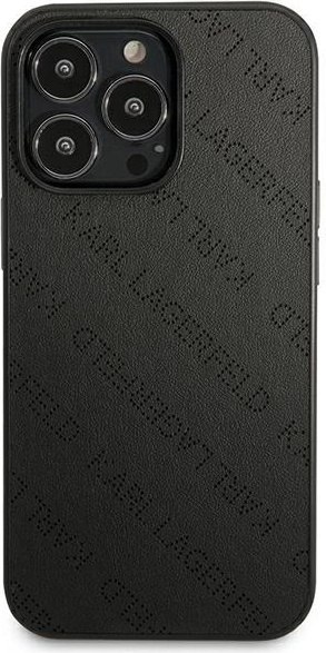 Etui na telefon iPhone 13 Pro Karl Lagerfeld czarne Perforated Allover