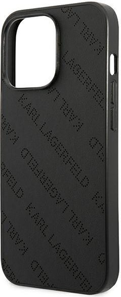 Etui na telefon iPhone 13 Pro Karl Lagerfeld czarne Perforated Allover