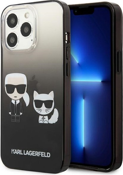 Etui na telefon iPhone 13 Pro Karl Lagerfeld czarne Gradient Ikonik