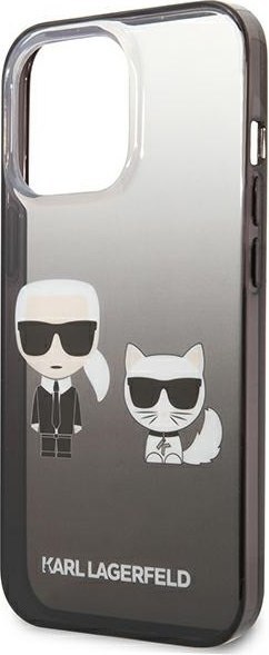 Etui na telefon iPhone 13 Pro Karl Lagerfeld czarne Gradient Ikonik