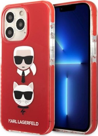 Etui na telefon iPhone 13 Pro Karl Lagerfeld czerwone Karl&Choupette