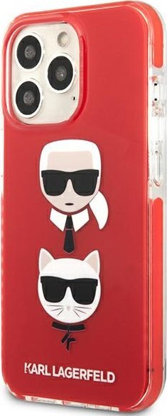 Etui na telefon iPhone 13 Pro Karl Lagerfeld czerwone Karl&Choupette