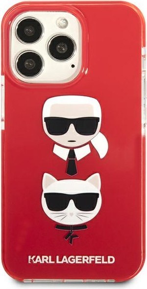 Etui na telefon iPhone 13 Pro Karl Lagerfeld czerwone Karl&Choupette