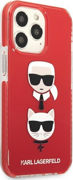 Etui na telefon iPhone 13 Pro Karl Lagerfeld czerwone Karl&Choupette