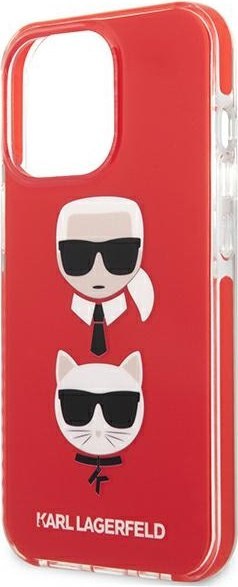 Etui na telefon iPhone 13 Pro Karl Lagerfeld czerwone Karl&Choupette