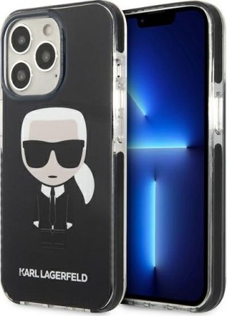 Etui na telefon iPhone 13 Pro Karl Lagerfeld czarne Iconik Karl