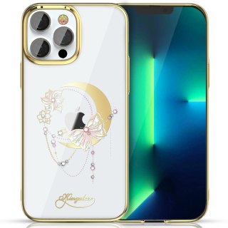 Etui iPhone 13 Pro Kingxbar złote Moon Swarovski (Butterfly)