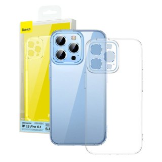 Etui iPhone 13 Pro Baseus Crystal + szkło hartowane + zestaw czyszczący