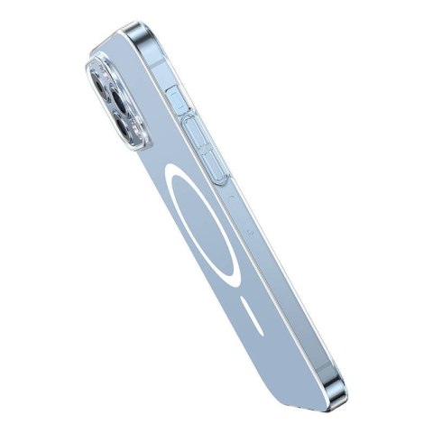 Etui Baseus Magnetic Crystal Clear Apple iPhone 13 Pro (transparentne) + szkło hartowane + zestaw czyszczący