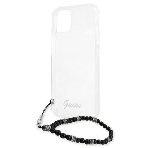 Etui na telefon iPhone 13 Guess przezroczyste hardcase Black Pearl