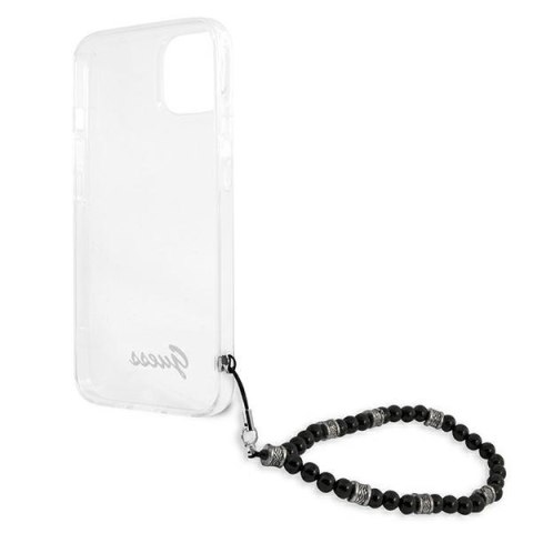 Etui na telefon iPhone 13 Guess przezroczyste hardcase Black Pearl