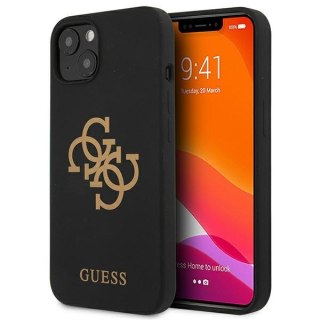 Etui na telefon iPhone 13 Guess czarne hardcase silikonowe 4G