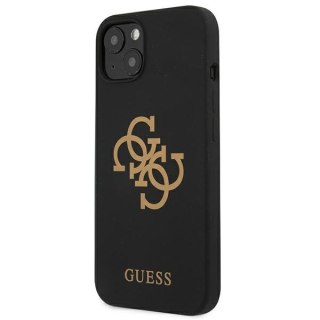 Etui na telefon iPhone 13 Guess czarne hardcase silikonowe 4G