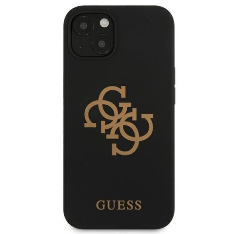 Etui na telefon iPhone 13 Guess czarne hardcase silikonowe 4G