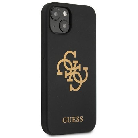 Etui na telefon iPhone 13 Guess czarne hardcase silikonowe 4G