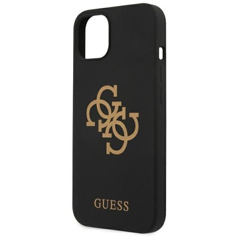 Etui na telefon iPhone 13 Guess czarne hardcase silikonowe 4G