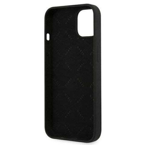 Etui na telefon iPhone 13 Guess czarne hardcase silikonowe 4G