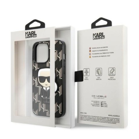 Etui na telefon iPhone 13 Pro Karl Lagerfeld Monogram Ikonik Patch