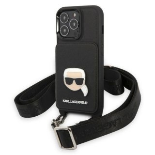 Etui iPhone 13 Pro Karl Lagerfeld Saffiano Metal Karl Head