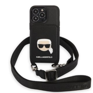 Etui iPhone 13 Pro Karl Lagerfeld Saffiano Metal Karl Head