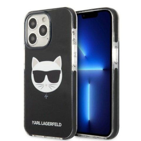 Etui na telefon iPhone 13 Pro Karl Lagerfeld Choupette Head czarne