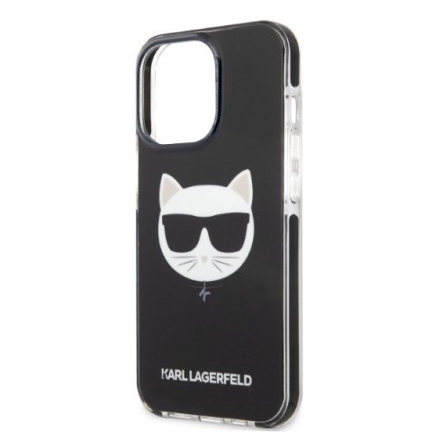 Etui na telefon iPhone 13 Pro Karl Lagerfeld Choupette Head czarne