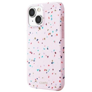 Etui na telefon iPhone 13 UNIQ Coehl Terrazzo różowy blush pink