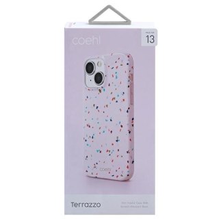 Etui na telefon iPhone 13 UNIQ Coehl Terrazzo różowy blush pink