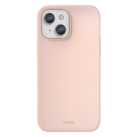 Etui na telefon iPhone 13 UNIQ Lino różowy - elegancka ochrona