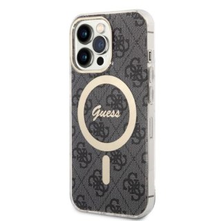 Etui na telefon Guess 4G Print MagSafe + ładowarka bezprzewodowa iPhone 13 Pro