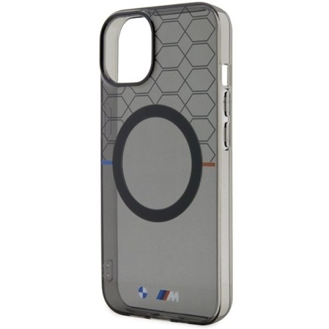 Etui iPhone 13 / 14 / 15 BMW szare Pattern MagSafe