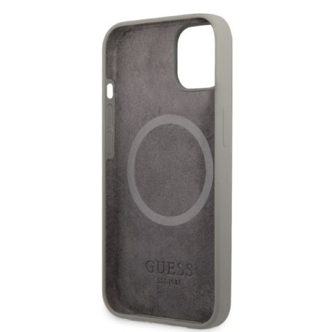 Etui na telefon iPhone 13 Guess Silicone MagSafe szare - eleganckie i funkcjonalne