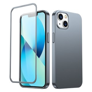 Etui na telefon iPhone 13 Joyroom szare + szkło ochronne do ekranu