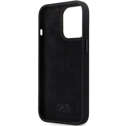 Etui iPhone 13 / 13 Pro Karl Lagerfeld czarne Silicone C Metal Pin