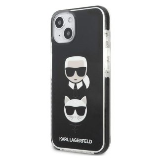 Etui na telefon iPhone 13 Karl Lagerfeld czarne Karl&Choupette Head