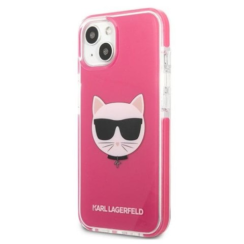 Etui na telefon iPhone 13 Karl Lagerfeld Choupette Head fuksja