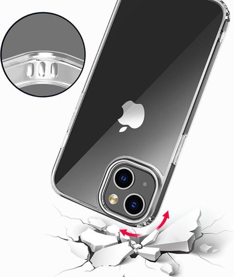 Etui na telefon iPhone 13 Tech-Protect Flexair Hybrid przezroczyste