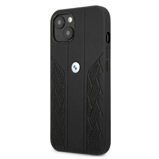 Etui BMW BMHCP13SRSPPK Apple iPhone 13 mini czarny/black hardcase Leather Curve Perforate