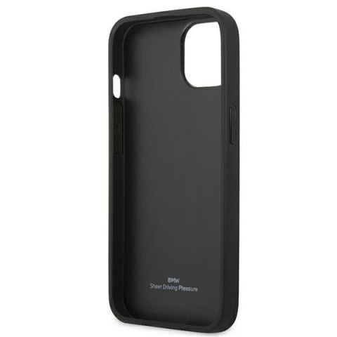 Etui na telefon iPhone 13 mini BMW czerwone hardcase skórzane