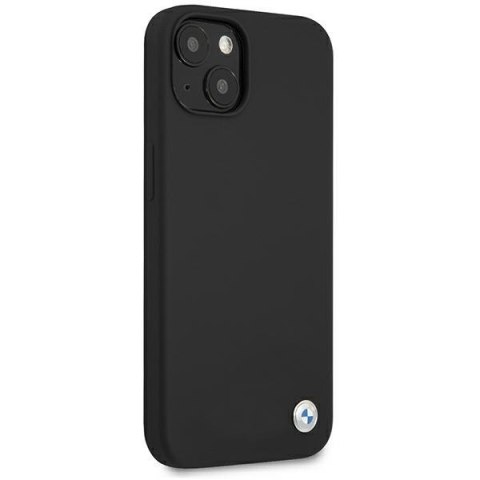 Etui na telefon iPhone 13 mini BMW czarne hardcase Silicone Signature