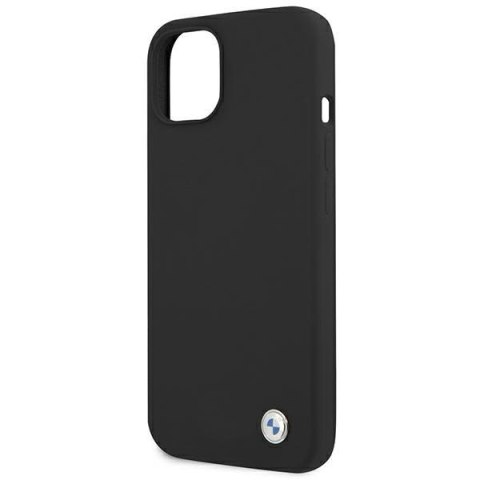 Etui na telefon iPhone 13 mini BMW czarne hardcase Silicone Signature