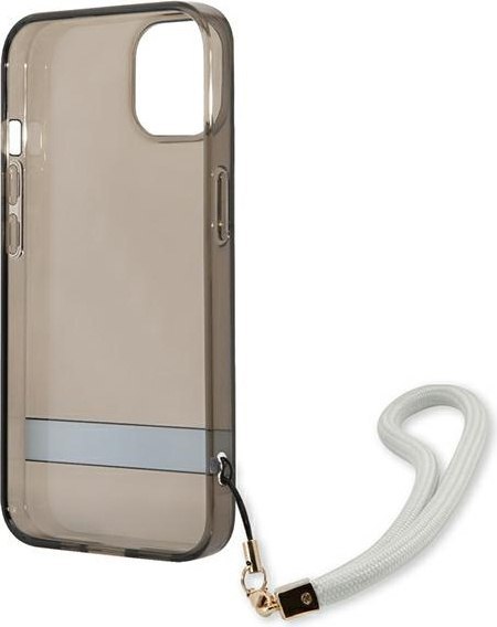 Etui na telefon iPhone 13 mini Guess czarne hardcase Translucent Stap