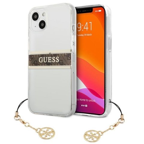 Etui na telefon iPhone 13 mini Guess przezroczyste hardcase 4G