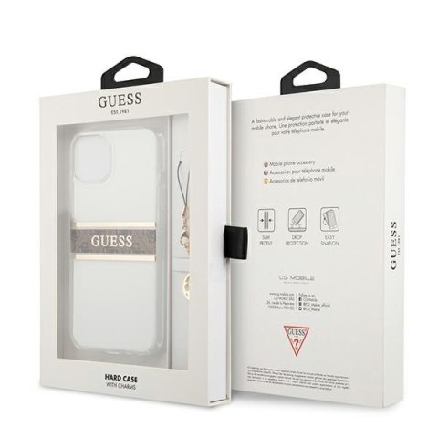 Etui na telefon iPhone 13 mini Guess przezroczyste hardcase 4G