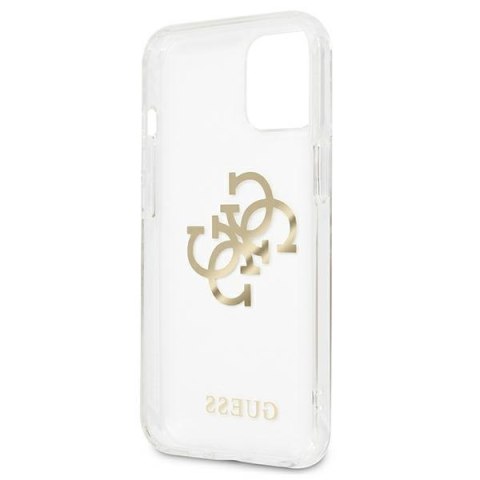 Etui na telefon iPhone 13 mini Guess przezroczyste hardcase 4G Gold