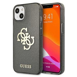 Etui na telefon iPhone 13 mini Guess czarne hardcase Glitter 4G