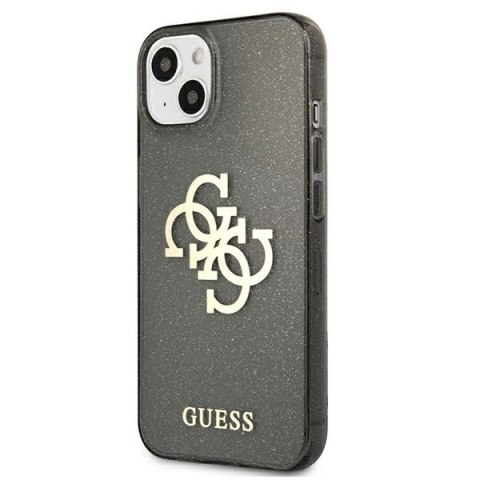 Etui na telefon iPhone 13 mini Guess czarne hardcase Glitter 4G