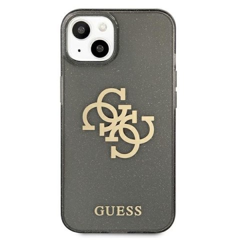 Etui na telefon iPhone 13 mini Guess czarne hardcase Glitter 4G